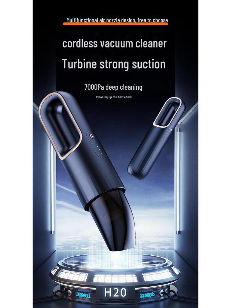 Compact 6-in-1 Portable USB Dust Blower & Wireless Car Vacuum Cleaner