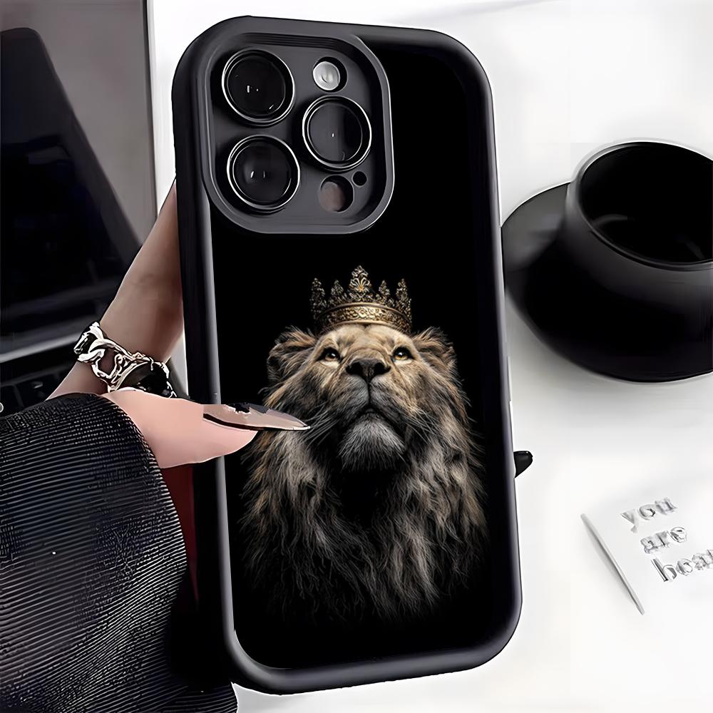 Lion Pattern Phone Case For IPhone 17 Pro Max 16 15 14 Pro Max IPhone 13 Pro Max 11 Plus Silicone Cover