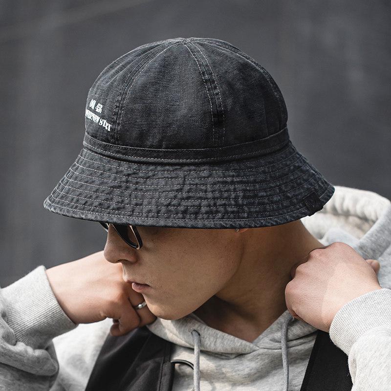 MRA Men's Japanese Stone-Washed Distressed Fisherman Hat for Large Heads - Enhances Face Slimness, Sun Protective Bucket Hat