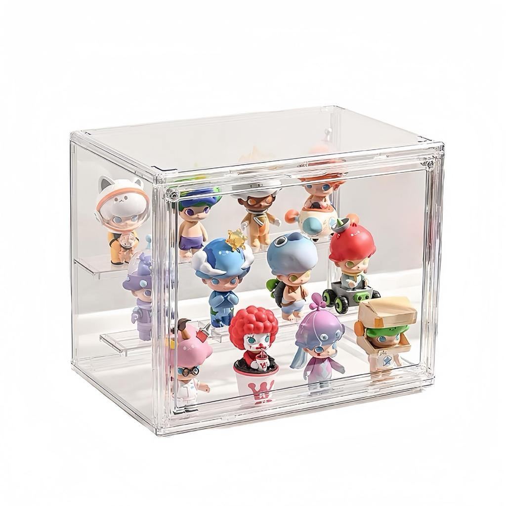 Labubu Figurine Acrylic Display Box - High Transparency Doll Storage Cabinet