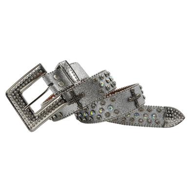 Quadratisches Design Neuer Damen Blitzdiamant Kristall Gürtel Strassgürtel Trendiger Diamant Breiter Gürtel