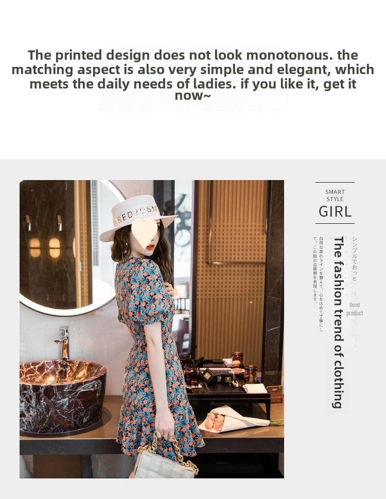 2025 New Style Summer Floral Slim Dress: First Love Fairy Design