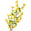 With Stem Realistic Fake Silk Yellow Flower Home Office Table Centerpiece Faux Flower Branch Floral