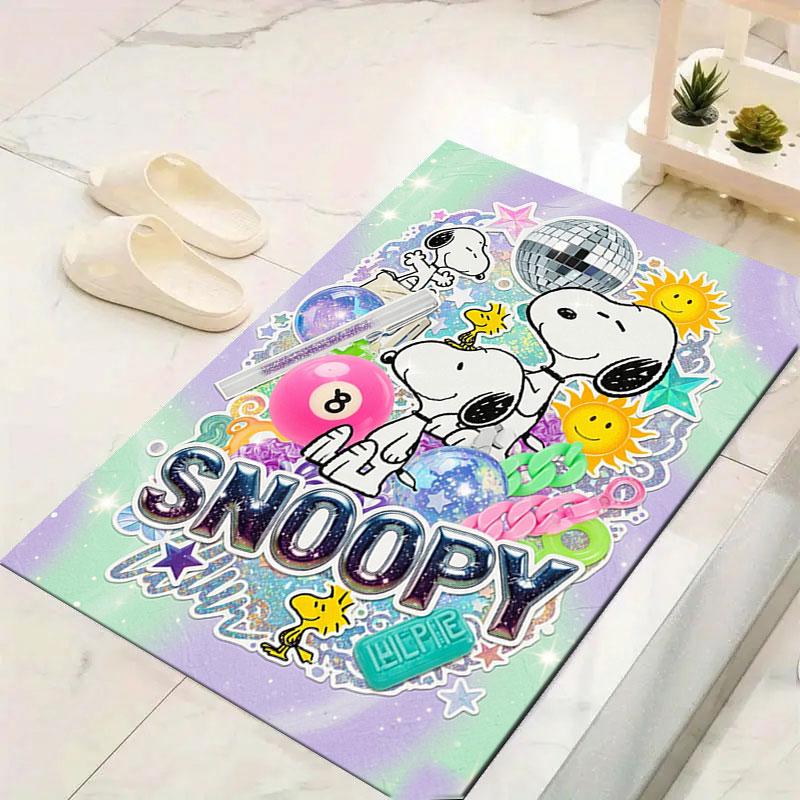 Cute Snoopy Cartoon Print Welcome Mat, Non-slip Decorative Home Rug, Suitable for Use In the Bedroom, Bedside, or Doorway.