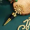 Christmas Snowflake Decorative Wine Stoppers Bottle Decoration Crafts Alloy Bottle Stopper Home Bar Wine Accessories Tools