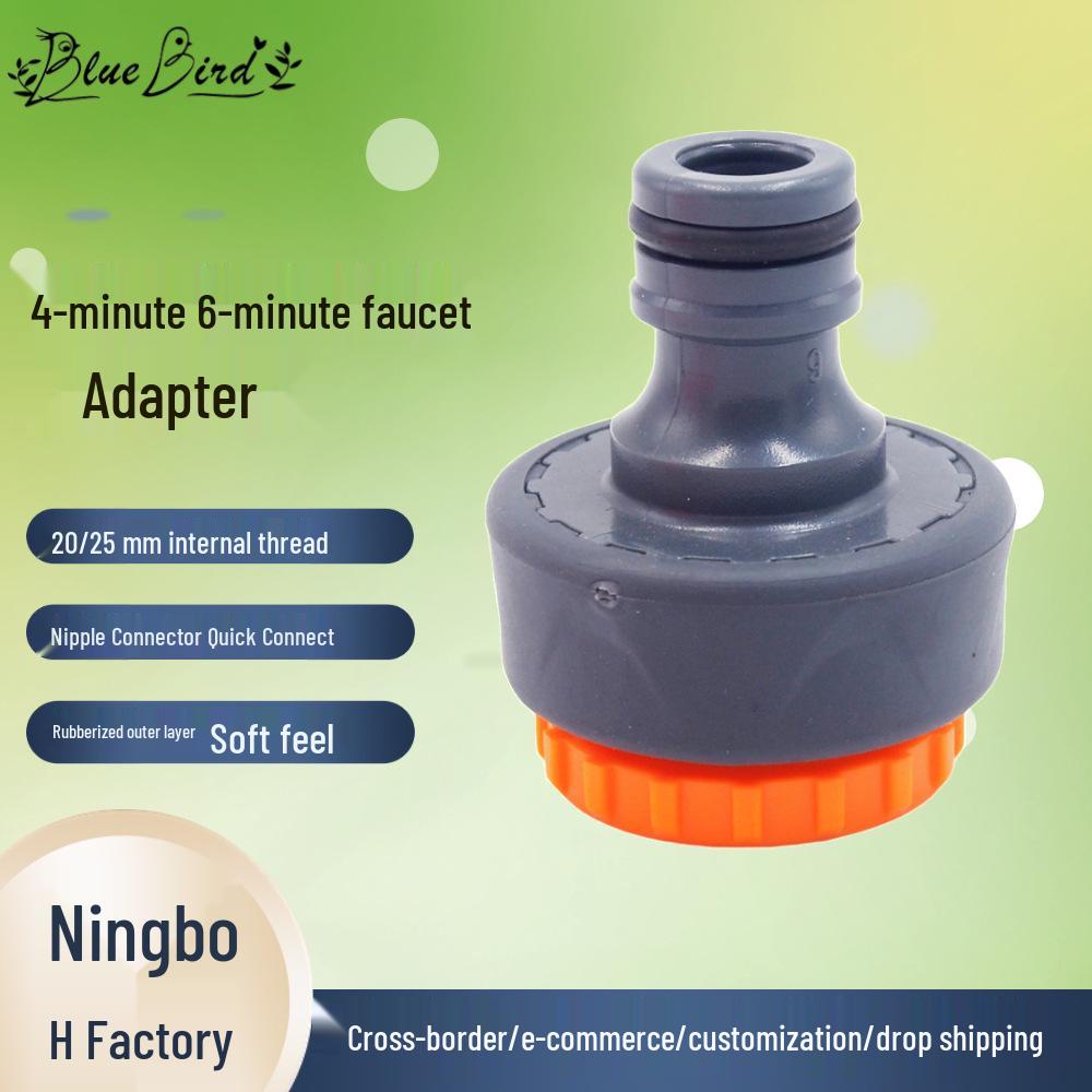 Garden Hose Faucet Adapter - 4 & 6-Point Plastic Connector 1