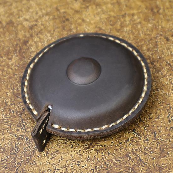 1.5M/60-inch Mini Faux Leather Tape Measure Portable Double-sided Soft Measuring Tape Retractable Flexible Height Ruler Tape Measuring Tool