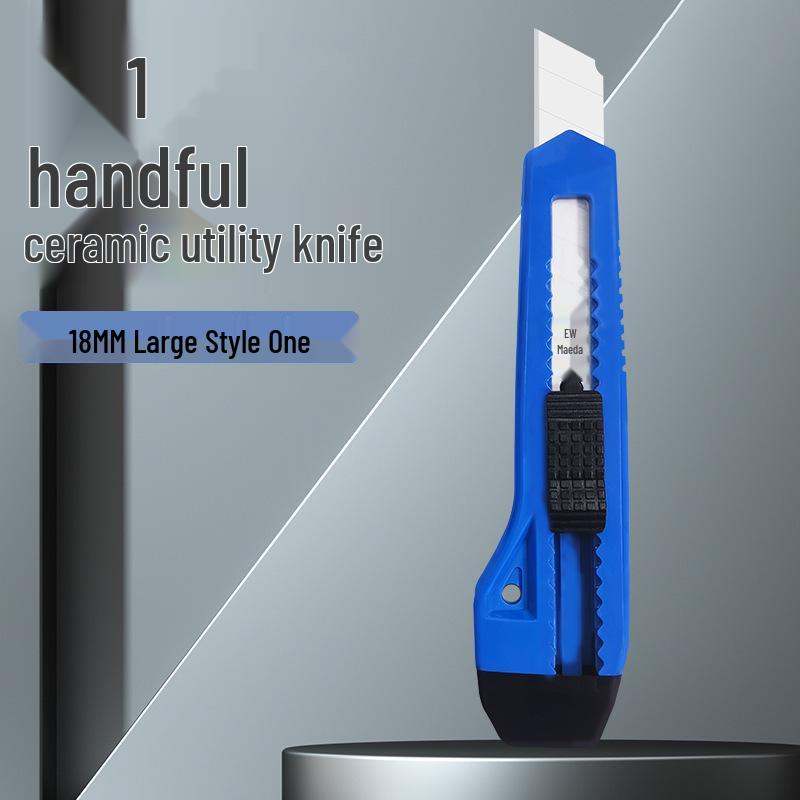 DEWO Heavy-Duty Stainless Steel Electrician's Folding Utility Knife with Cable and Wire Stripper, Thickened Hook.