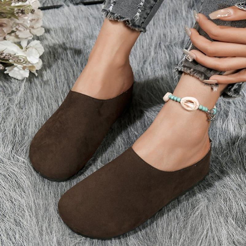 Spring New One-pedal Retro Bag Head Slippers Women's Fashion Versatile Bag Head Drag