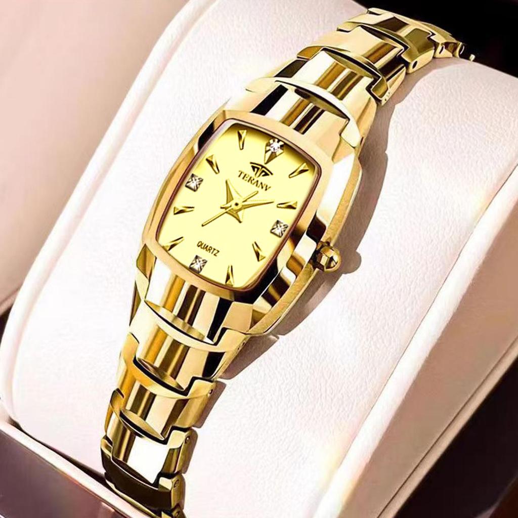 Stylish Korean Women's Waterproof Square Watch - Elegant and Trendy Design