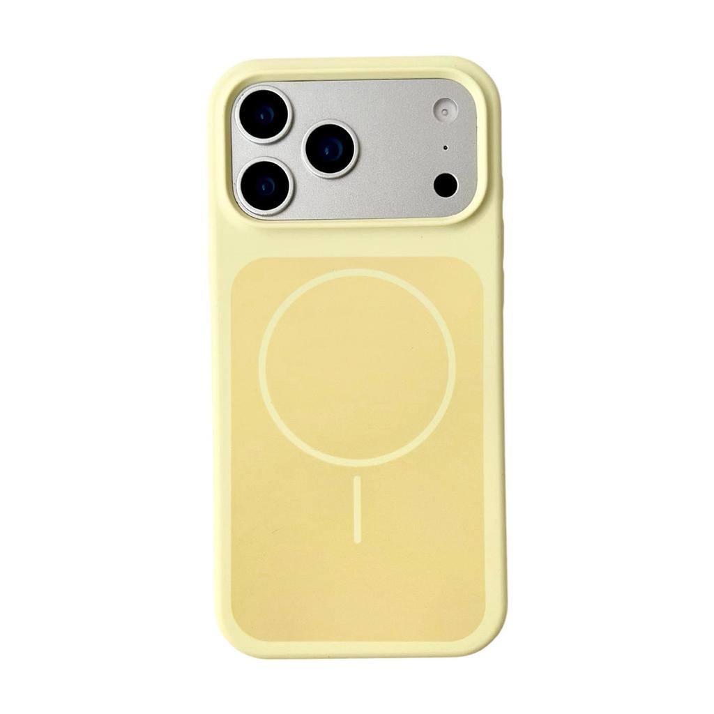 Dual-Color Liquid Silicone Magnetic Case for iPhone 17 Pro Max, Drop-Proof with Full Coverage and Contrasting Colors.