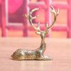 Brass Deer Figure Home Decor Ornament Creative Home Office Desktop Deer Ornament Crafts Tea Pet Decoration