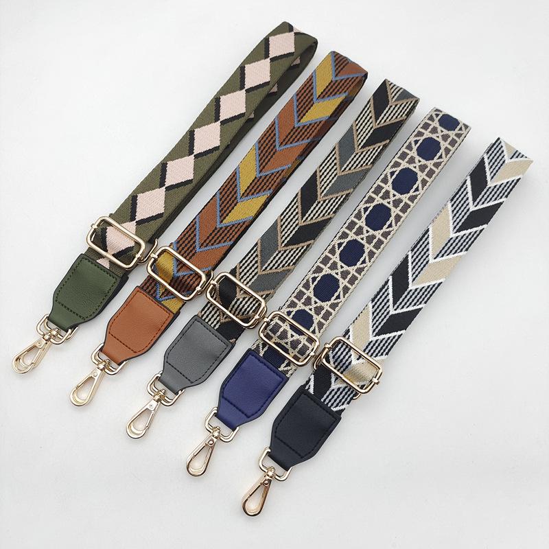 Adjustable Crossbody Strap: Colorful Leaf Design with Load-Reducing Pendant