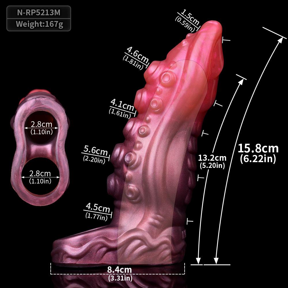 Adult Sex Toy Silicone Penis Sleeve Lengthen Condom Enlarger Strap On Realistic Dildo for Men Women