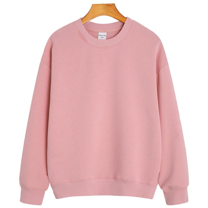 Unisex Streetwear Sweatshirts Autumn&Spring O-neck Pullover Double-sided Cotton Long Sleeve Outerwear