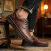 Classic Vintage Men's Low-top Shoes Durable Lightweight Handmade Men's Casual Business Shoes for Jeans Pants All-match Footwear