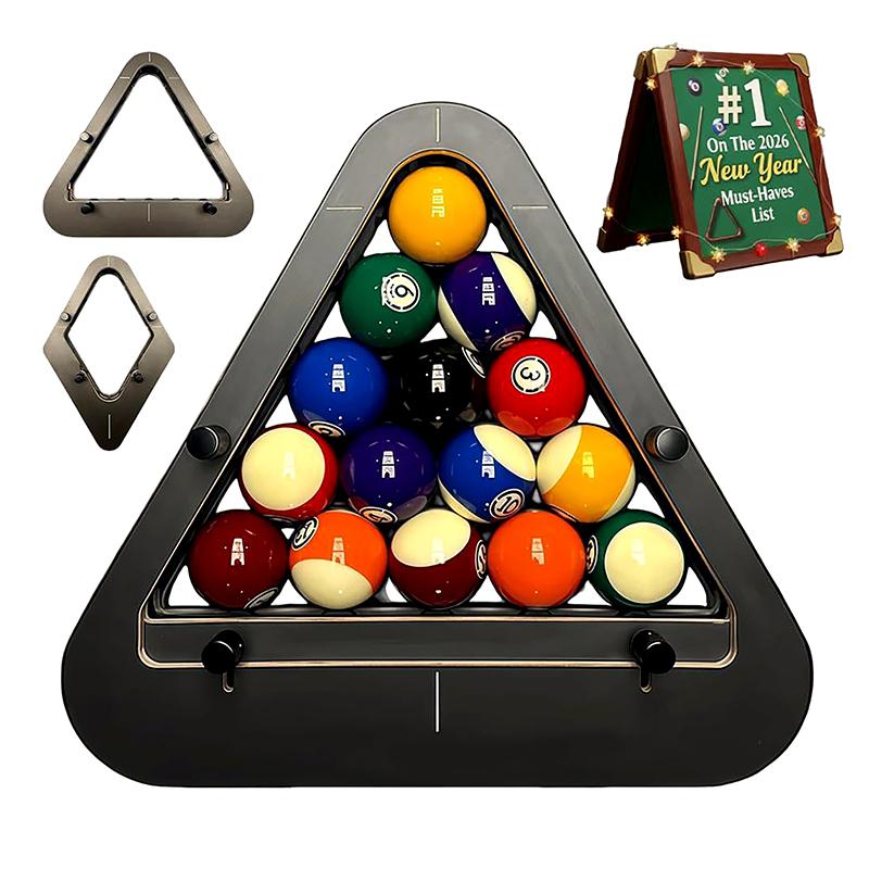 Professional Pool Ball Rack Adjustable 8 9-Ball Triangle For Tournament Play Heavy Duty Billiard Accessories 1Pc