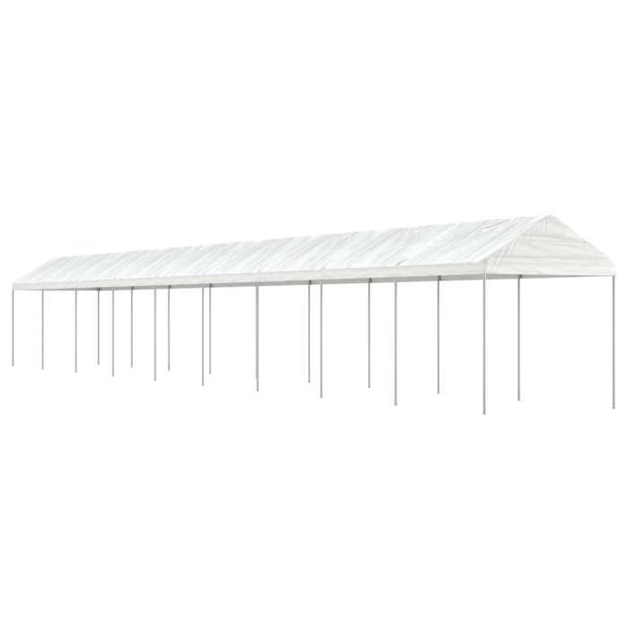 VidaXL Belvédère avec toit blanc 20,07x2,28x2,69 m polyéthylène, tente de fête, chapiteau, abri à auvent, pavillon, tente 3155509