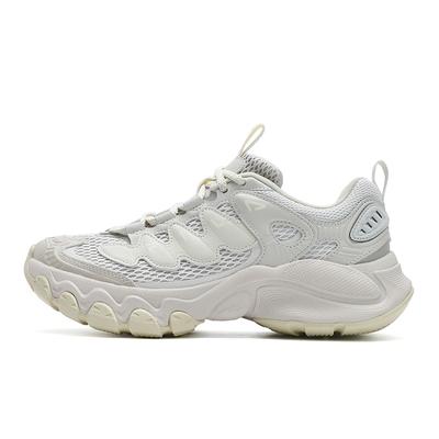 TRUFFLE Textile, Synthetic Leather Height Increasing Low Top Chunky Sneakers Women's White Gray F12W521112FWM