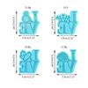 Kärleksskylt Bokstavsform Nyckelring Silikonform med Hål för DIY Dekoration Hartsgjutning Hängeform Alla hjärtans dag