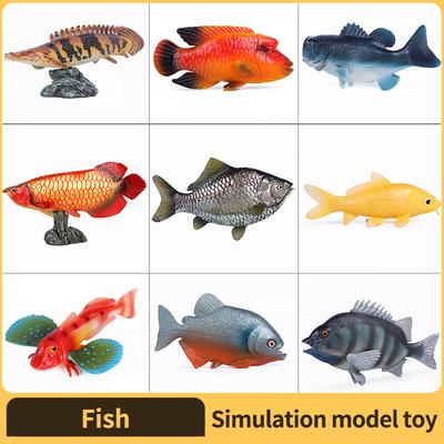 Simuliertes Fischmodell Figur - Handbemalt, Authentisches Modellfigur - Lustiges und lehrreiches Spielzeug für Jungen, Mädchen & Kinder ab 18 Monaten
