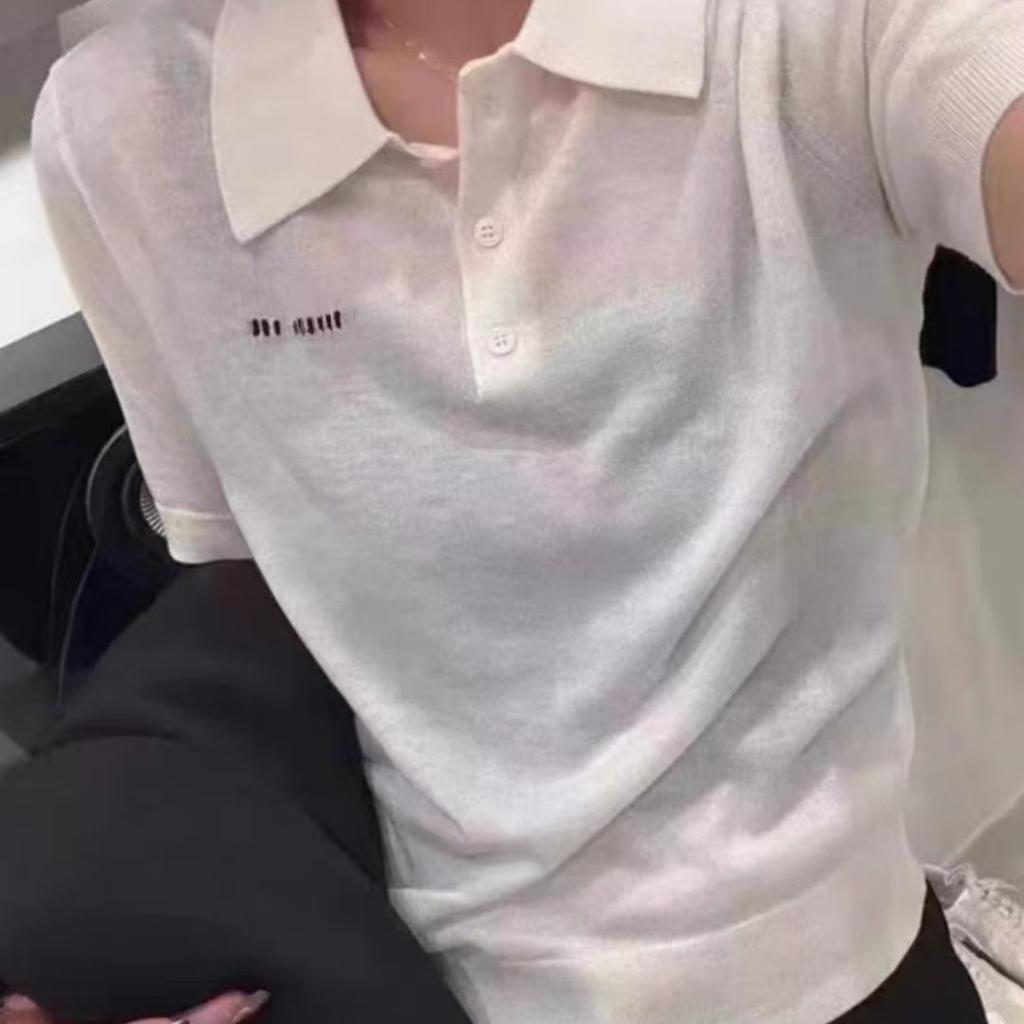 2025 Spring Unisex Slimming Thin Knit Loose Polo Shirt