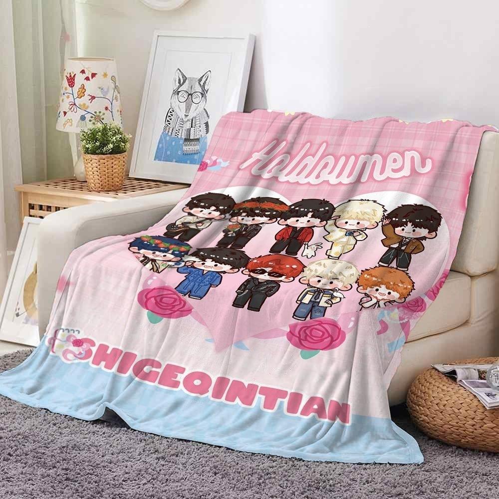 [2938 people's collection] Cartoon ten Qin Tianhe people thickened soft flannel blanket fan support