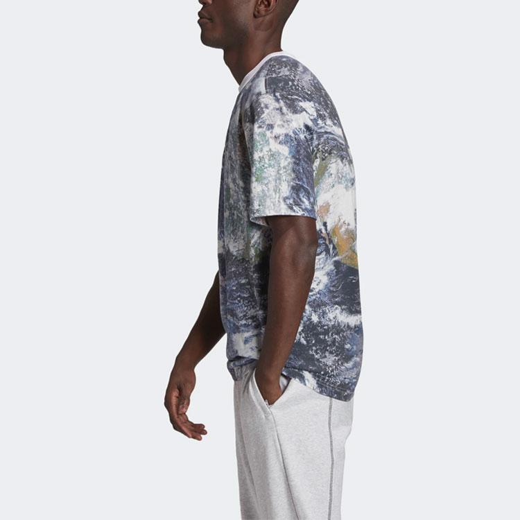 Adidas Originals Trefoil Casual Print Fitness Round Neck Short Sleeve T-Shirt Men Tops Multicolor GD9276