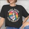 Unisexs Unisexs More Pride Less Prejudice T Shirt 100 Cotton Graphic Printed TShirt Top Clothing