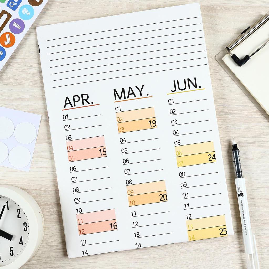 2026 Wall Calendar Planner: Year-End Self-Discipline & Check-In Chart