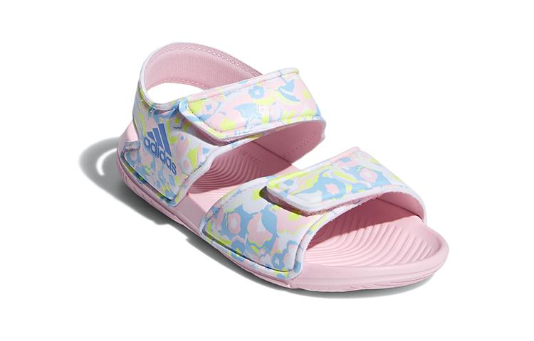 Adidas Altaswim C Synthetic Leather Slip Resistant Abrasion Resistant Children's Sandals Pink Blue Green EF0376
