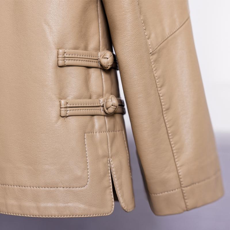 Elegant Faux Sheepskin Coat for Women Outerwears Faux Leather Jackets Female Top