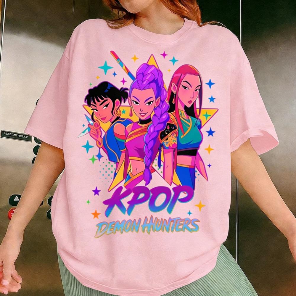 2026 Movie Crew Neck Cartoon Girls Boys Tee Kids Girls Parent-Child T-shirt KPop Print Fashion Casual Tops Casual Baby Clothes