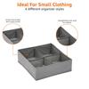 Amazon Basics Storage Box Drawer Organizer, Gray, for Dressers and Underwear, Set of 4