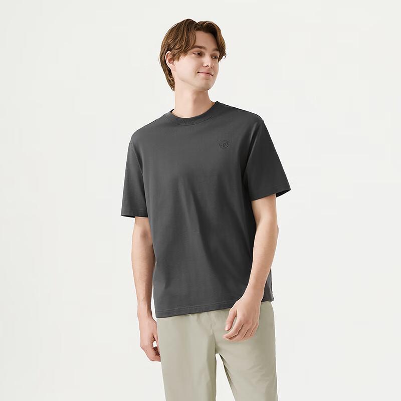 Tanbor Unisex Solid Round Neck Short Sleeve Tee TE5262260A