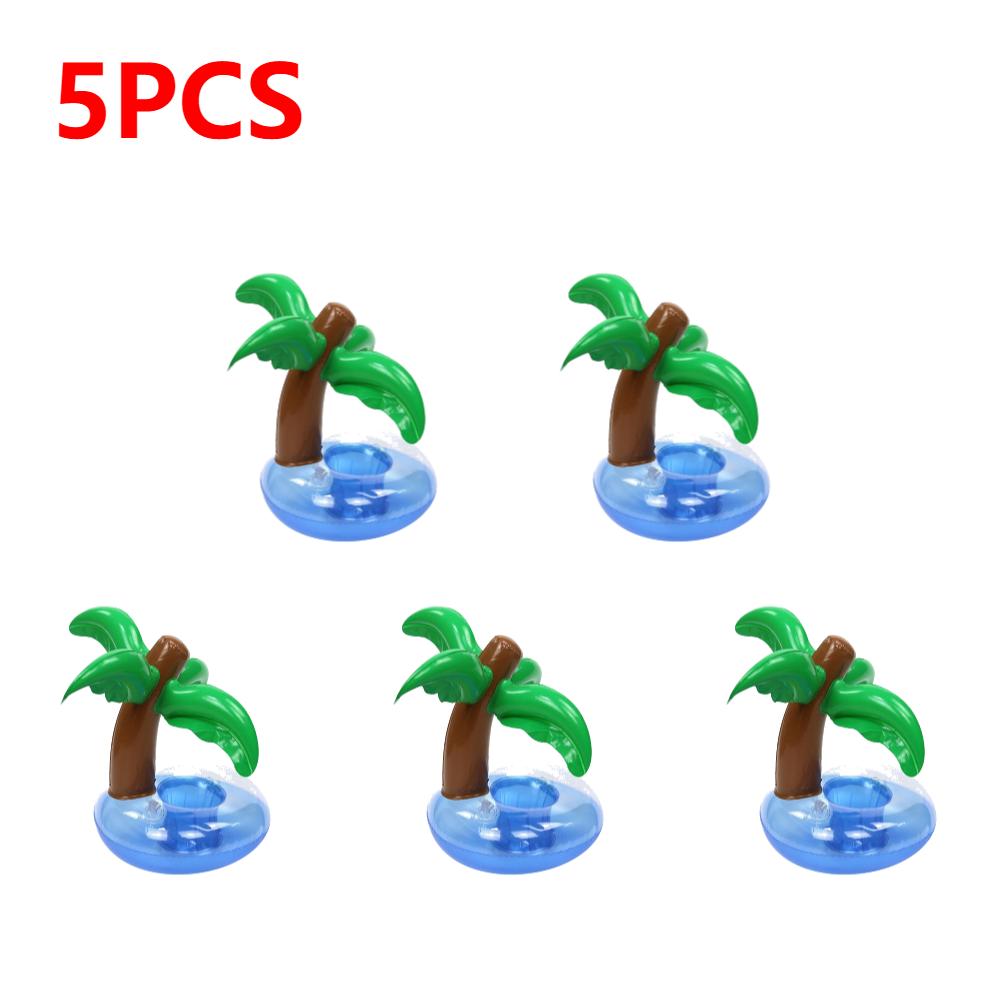 1-5PCS Inflatable Cup Holder Coconut Tree Style Inflatable Drink Coasters Cup Holder Float Cup Stand Pool Accessories