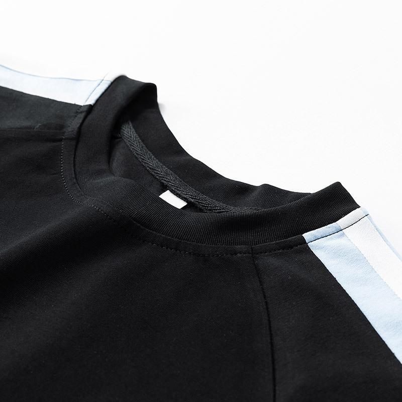 Men's Short Sleeve T-Shirt Summer Ice Boys Hong Kong Style Half Sleeve T-Shirt Casual Sports Top Fashion Loose Fit Daily T-shirt