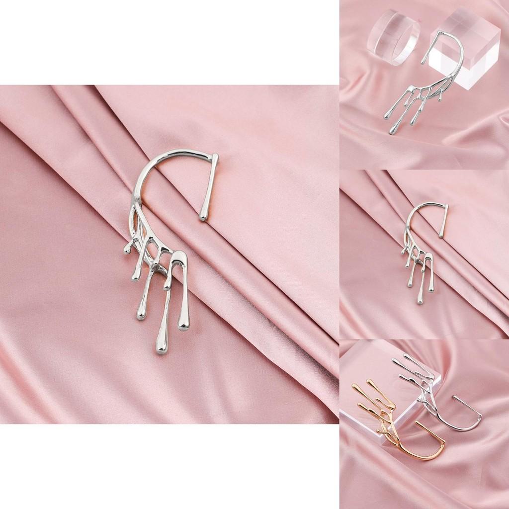 Elegant Geometric Alloy Earrings With Irregular Asymmetrical Design In Gold Silver