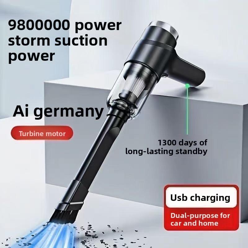 

Family car vacuum cleaner vehicle-mounted charging type with high suction power handheld for home use wireless for windows 30*14*6 чёрный