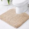 Alfombrilla de suelo para baño engrosada en forma de U, material de felpa, alfombrilla absorbente para bañera, alfombrilla antideslizante para pies, alfombra pequeña de baño, entrada
