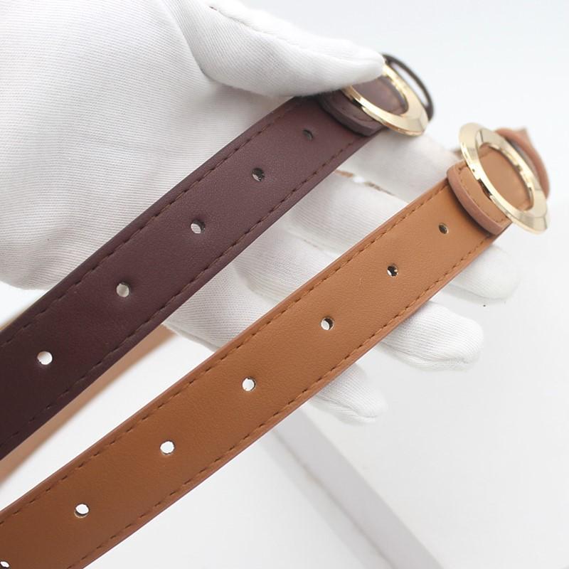 Student Jeans Decorative Pu Belt Women'S Circle Gold Alloy Multi-Colored Belt Women'S