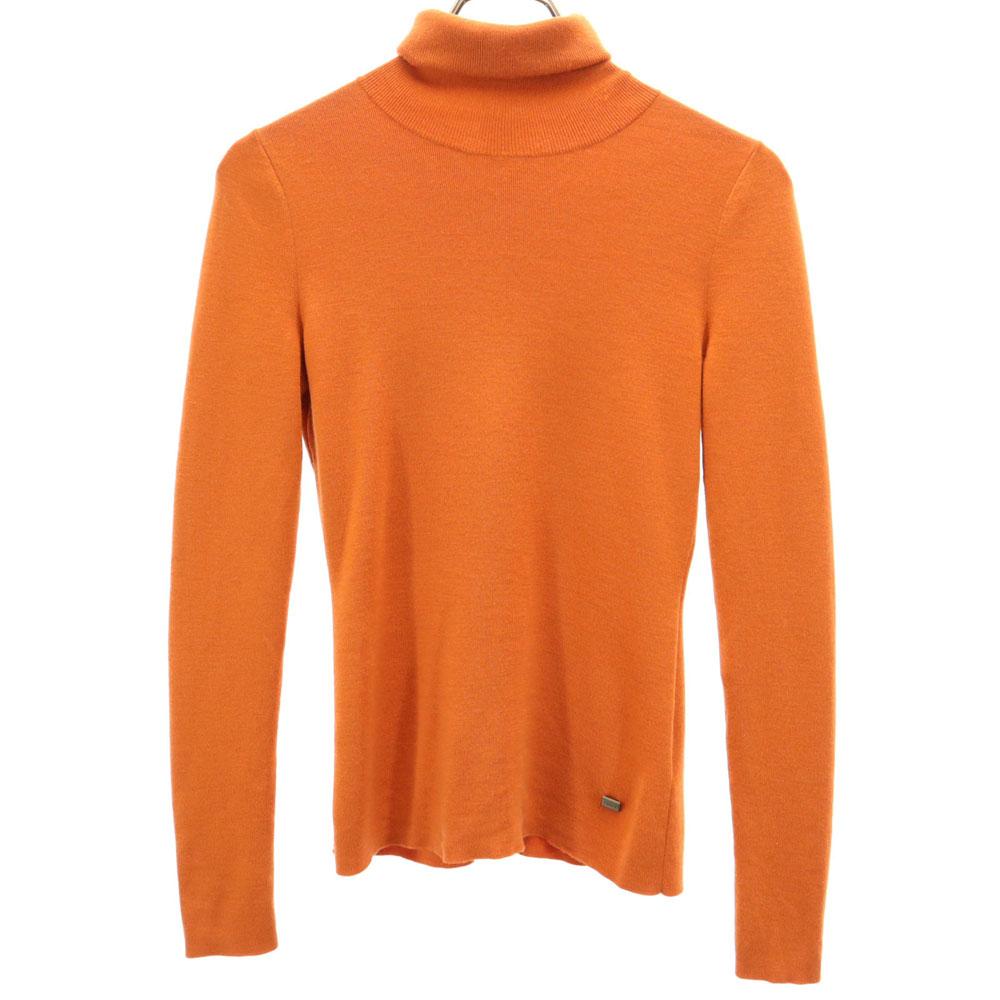 

FOXEY Long sleeve turtleneck knit 40 Orange sweater Women Used