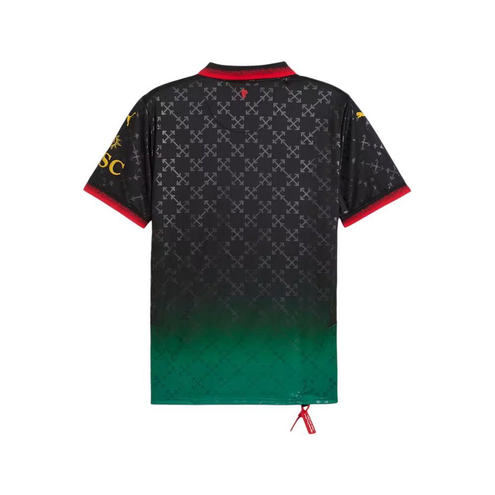 Puma AC Milan X Off-White Replica Soccer Jersey Puma Black/Power Green Men Tops 783001-01