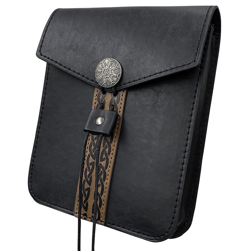 Medieval Viking Money Pouch Bag Fanny Pack Cosplay Halloween Costume Accessories Waist Bag Unisex PU Leather Coin Purse Bag