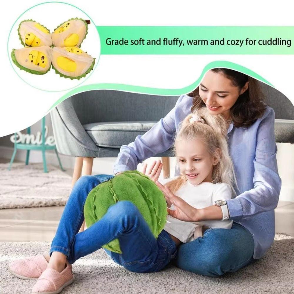Fluffy Fruit Durian Plush Pillow Collection Peeling Durian Plush Doll  Boys Girls