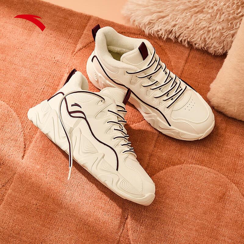 ANTA Houlang Plush Lined Mid-Top Sneakers 35.5