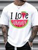 I Love Summer Watermelon Unisex T-Shirt Summer Fashion Short Sleeved Tshirt