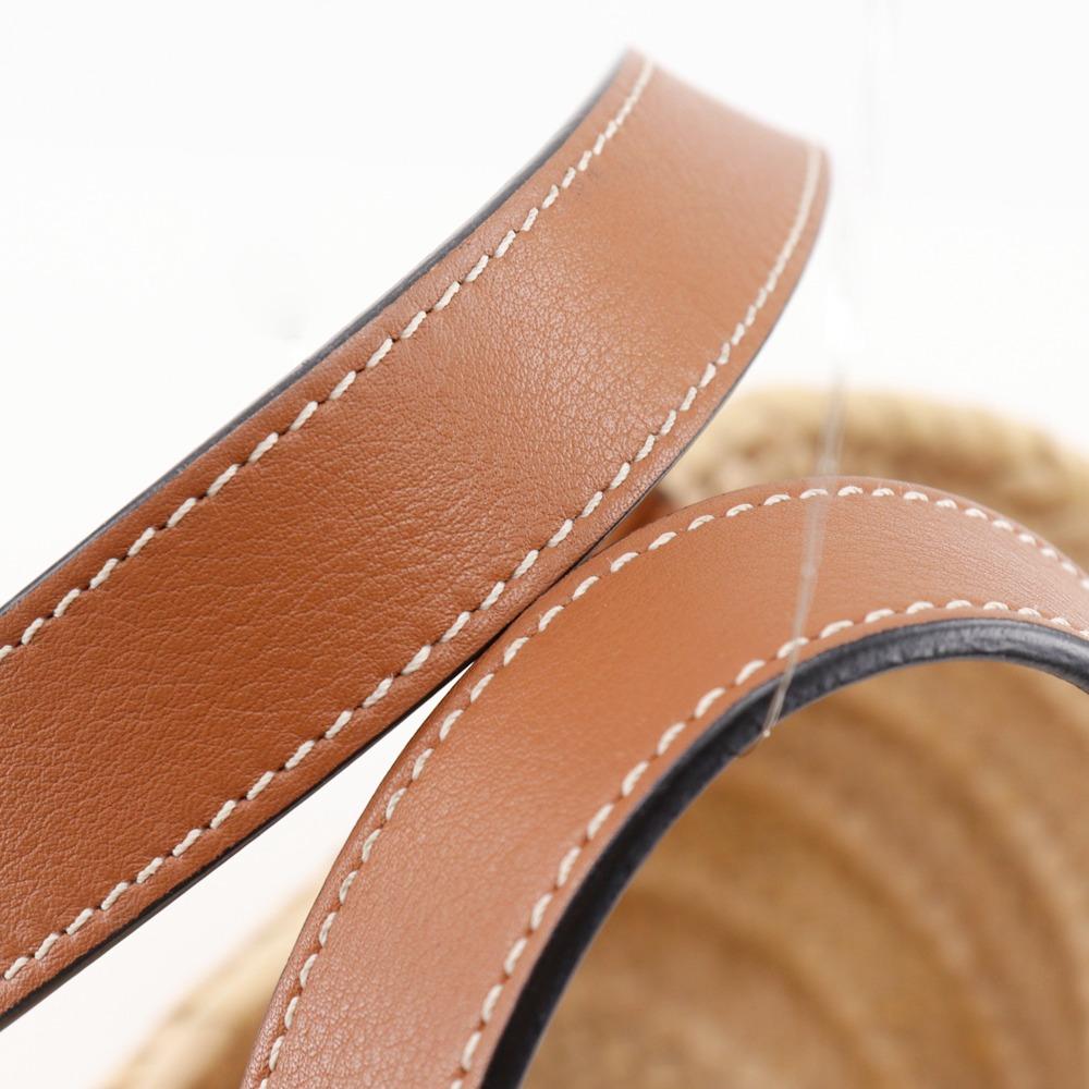 LOEWE Basket bag small Tote Bag Basket bag Brown Raffia/leather Women Used