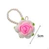 Rose Key Chain Bag Keyring Gift Stylish Accessories Charm Handwoven Pendant Keychain for