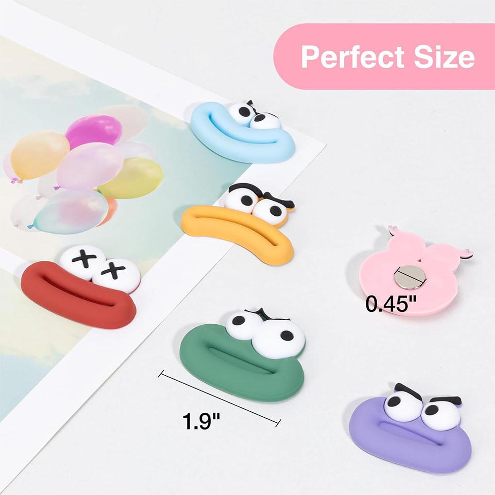12Pcs Cute Refrigerator Magnets, Strong Magnets for Whiteboard Cabinet Locker, 3D Funny Decorative for Classroom Kitchen Office